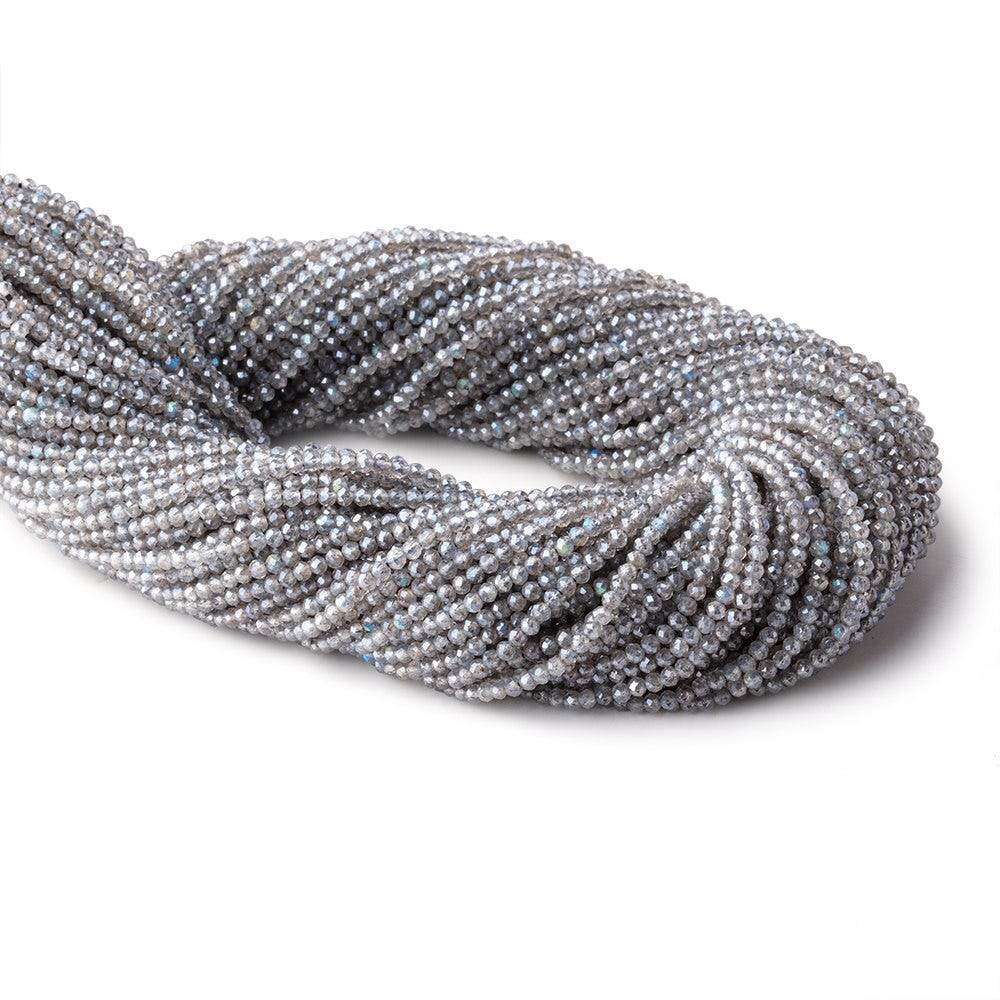 2.mm Mystic Labradorite Microfaceted Round Beads 12 inch 160 pieces - The Bead Traders