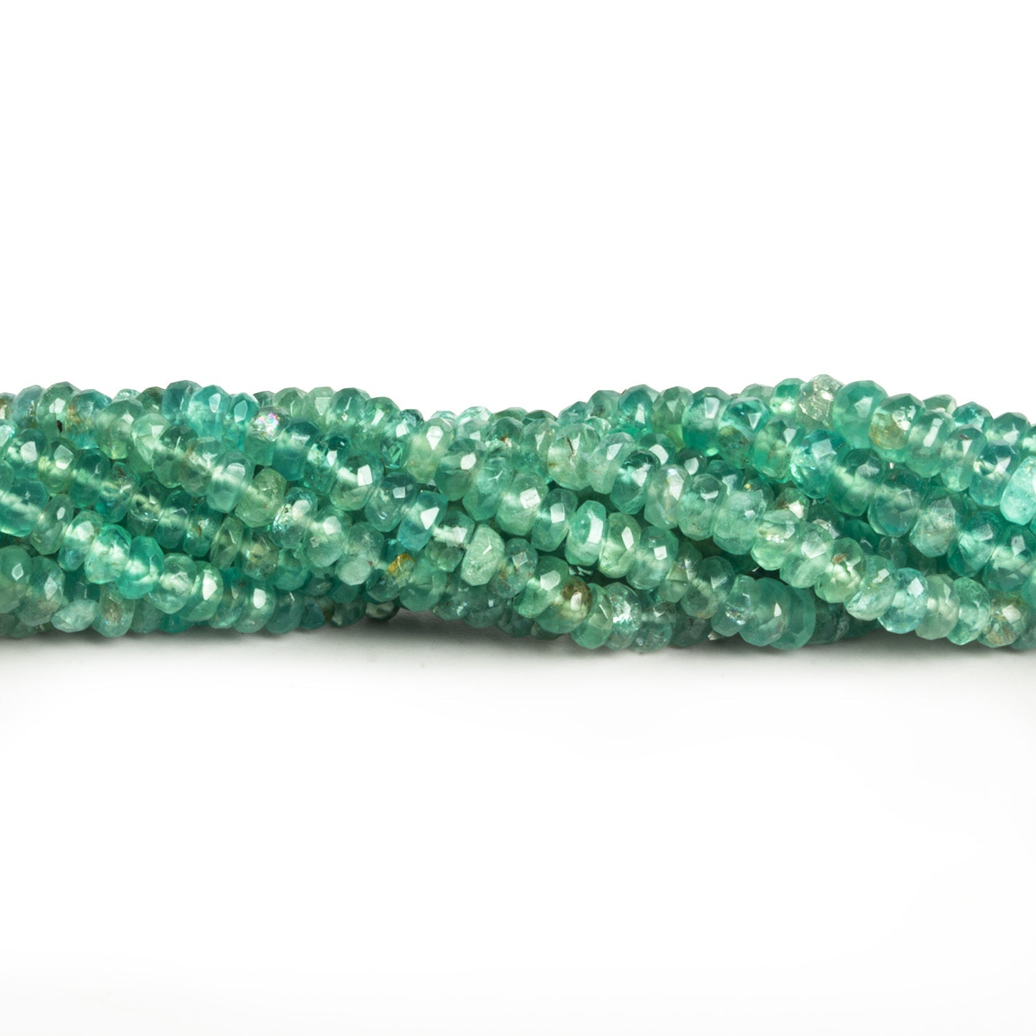 3-4mm Apatite Faceted Rondelles 16 inch 185 beads - The Bead Traders