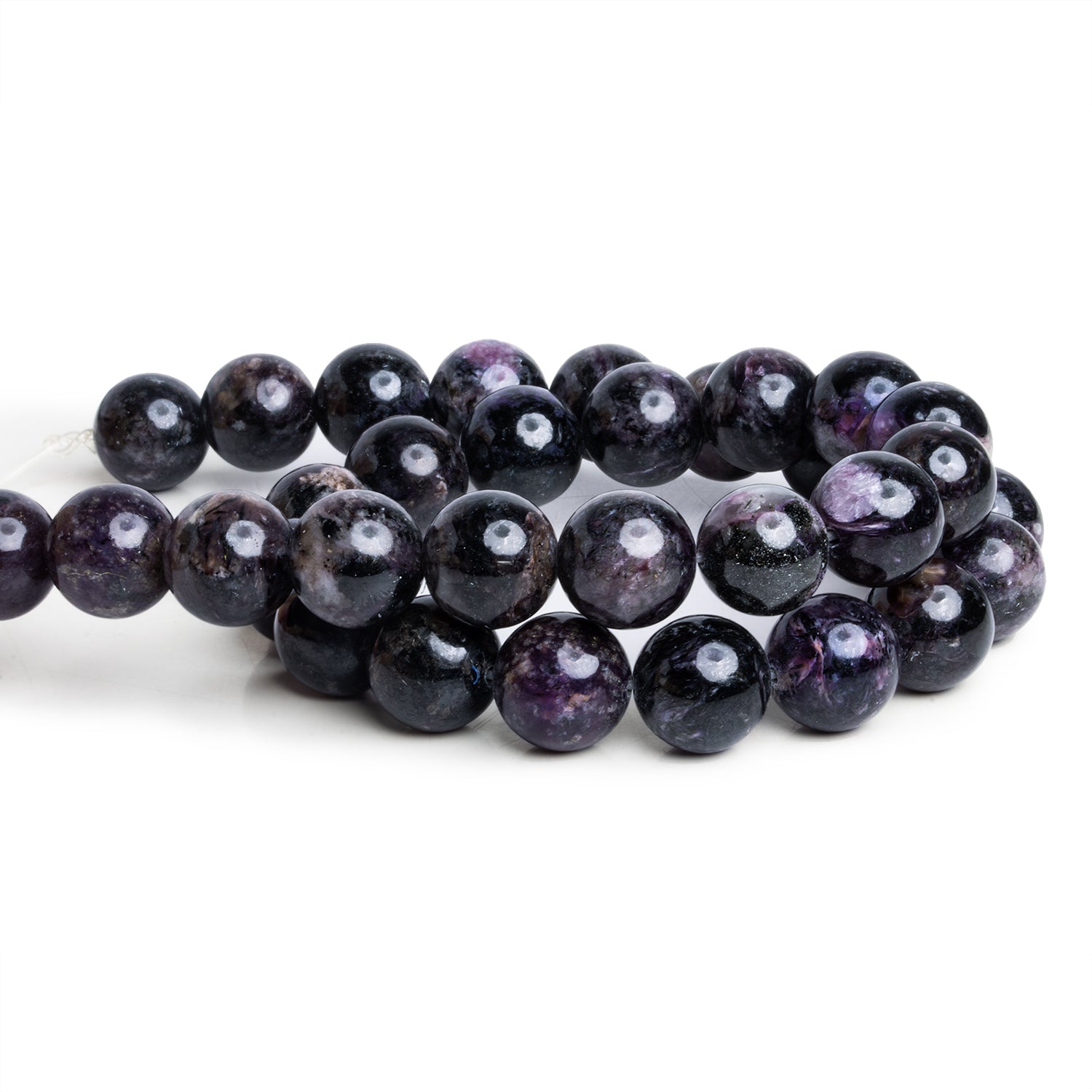 plain round charoite beads for sale