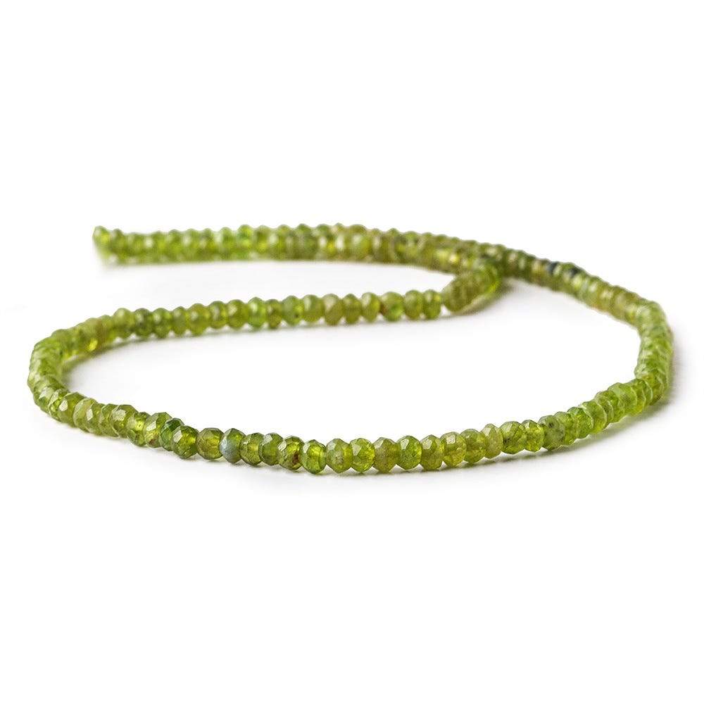 3.5 - 4mm Idocrase Faceted Rondelles 13.5 inch 159 pieces - The Bead Traders