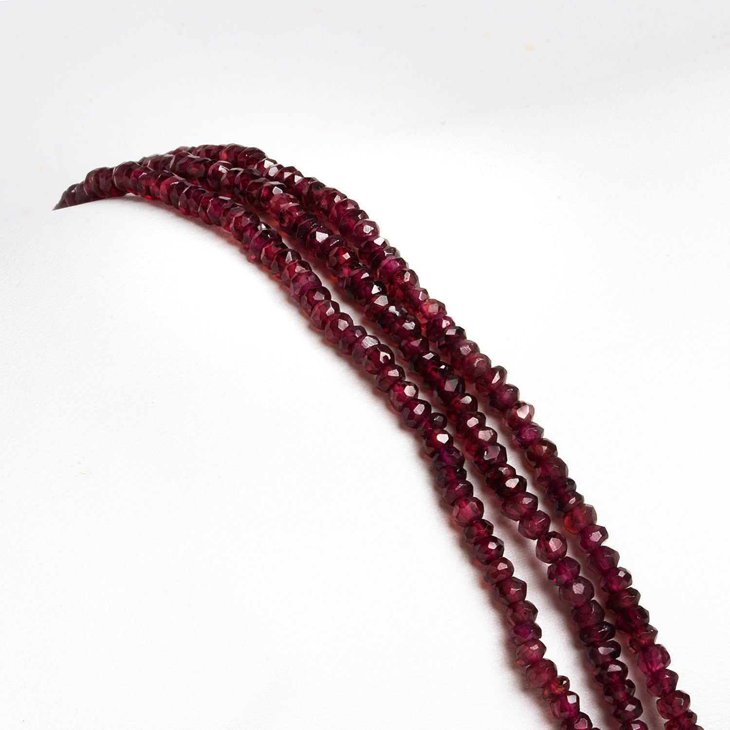 3mm Rhodolite Garnet Rondelles - Lot of 3 - The Bead Traders