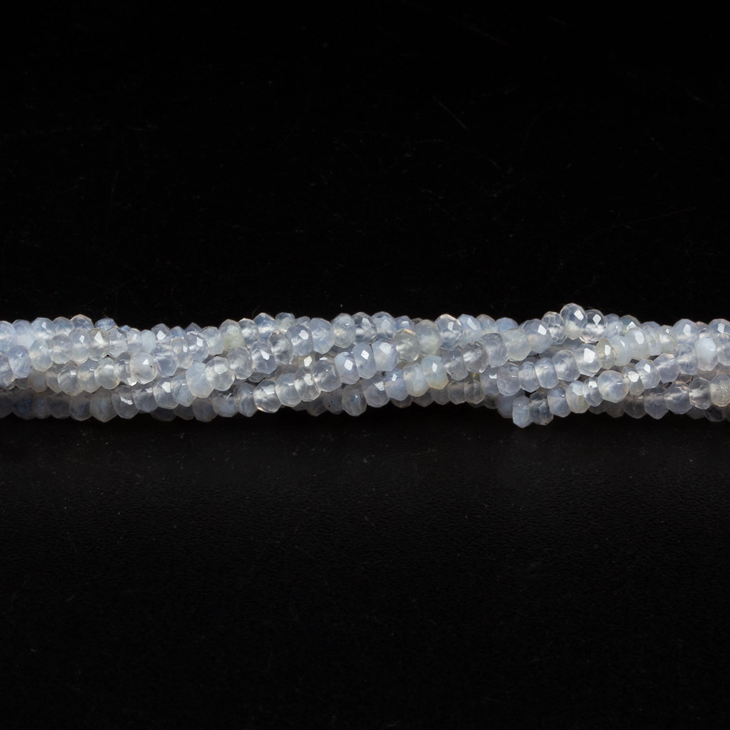 3mm Turkish Chalcedony Faceted Rondelles 14 inch 115 beads - The Bead Traders