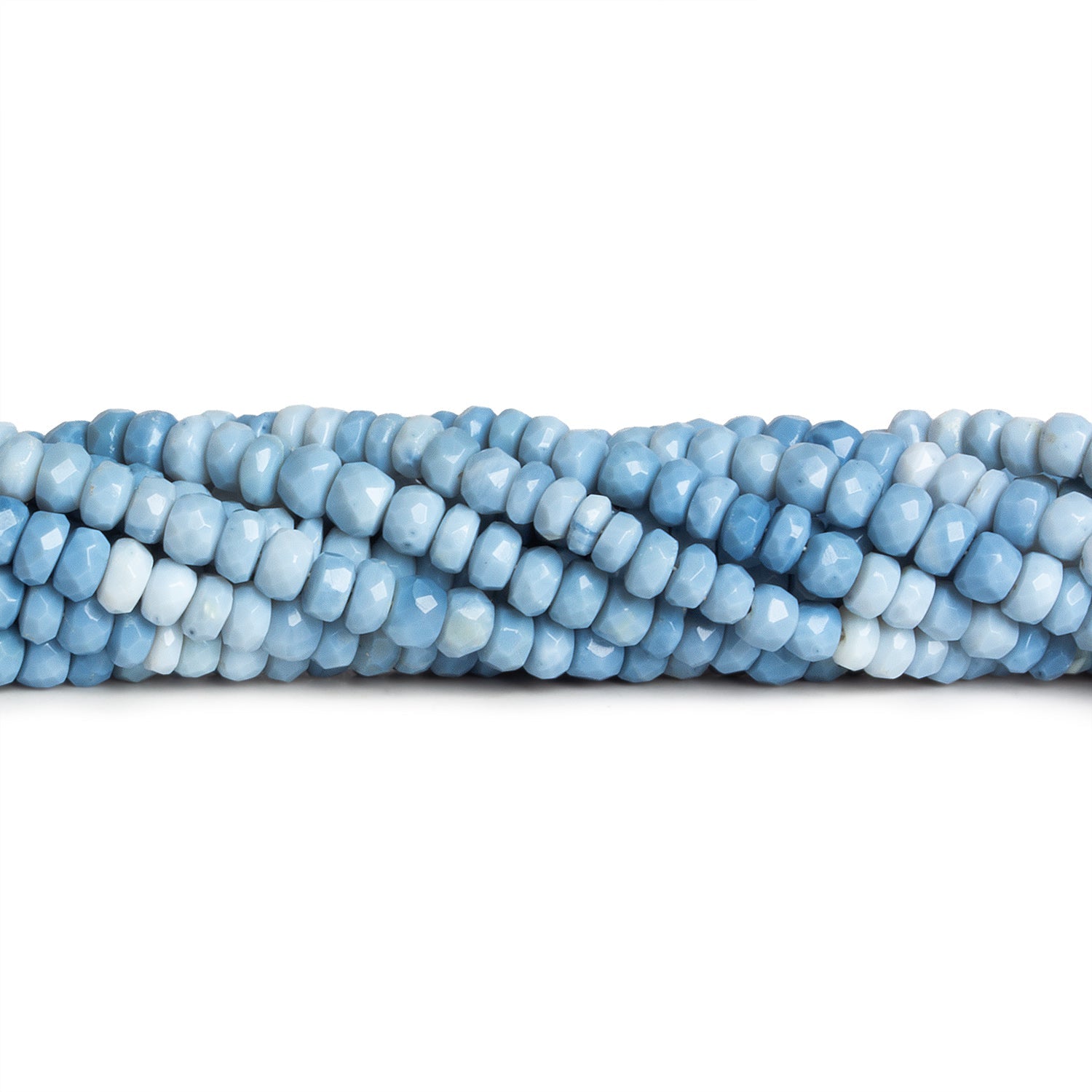 4 - 5mm Denim Opal Faceted Rondelle Beads 16 inch 145 beads - The Bead Traders