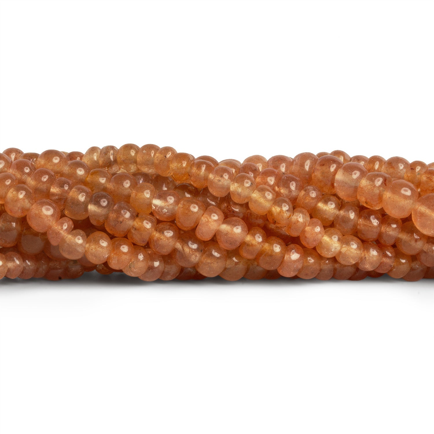 4 - 5mm Honey Aventurine Plain Rondelles 14 inch 90 beads - The Bead Traders