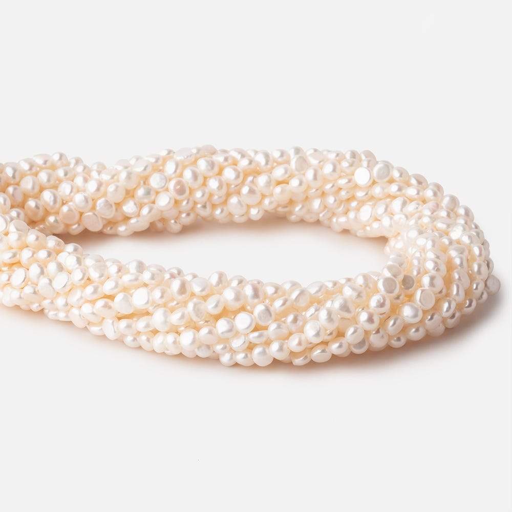 4 - 6mm Off White Baroque freshwater pearls 16 inch 78 pieces A - The Bead Traders