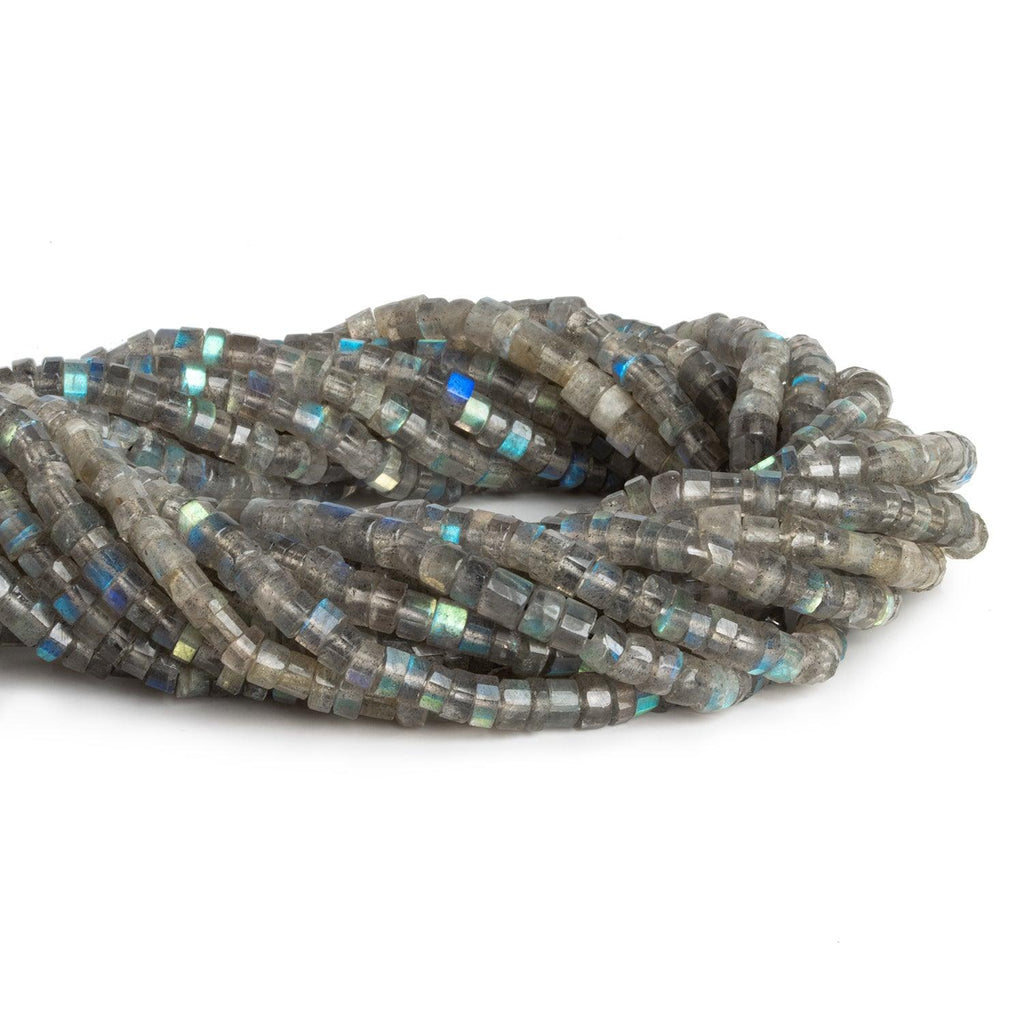 5mm Labradorite Faceted Heishi Beads 14 inch 106 pieces - The Bead Traders