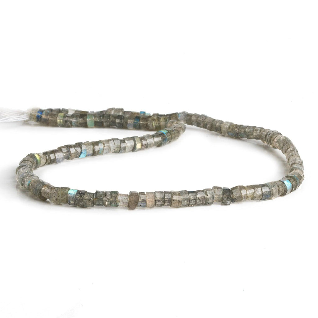 5mm Labradorite Faceted Heishi Beads 14 inch 106 pieces - The Bead Traders