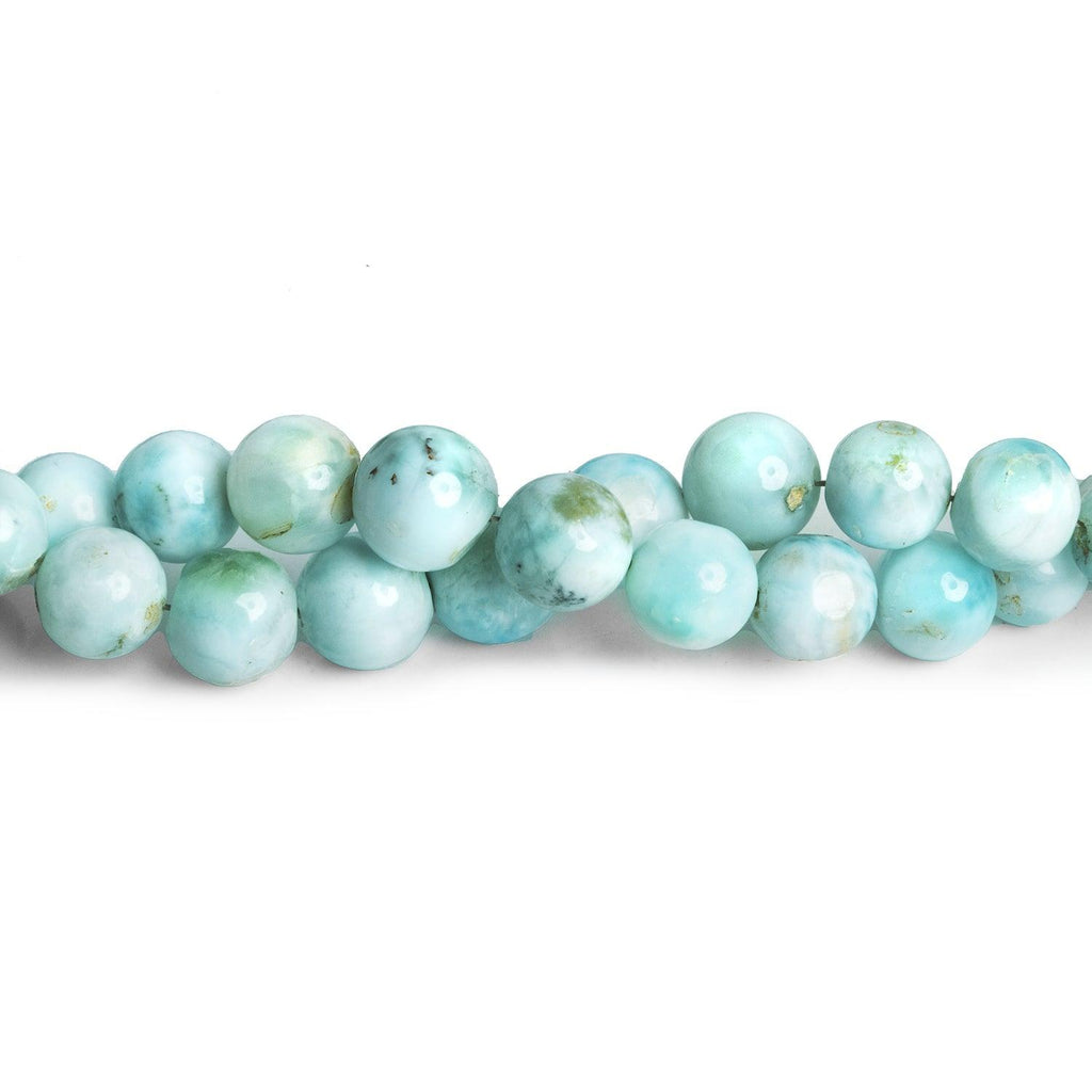 5-10mm Larimar Plain Round Beads 16 inch 70 pieces - The Bead Traders
