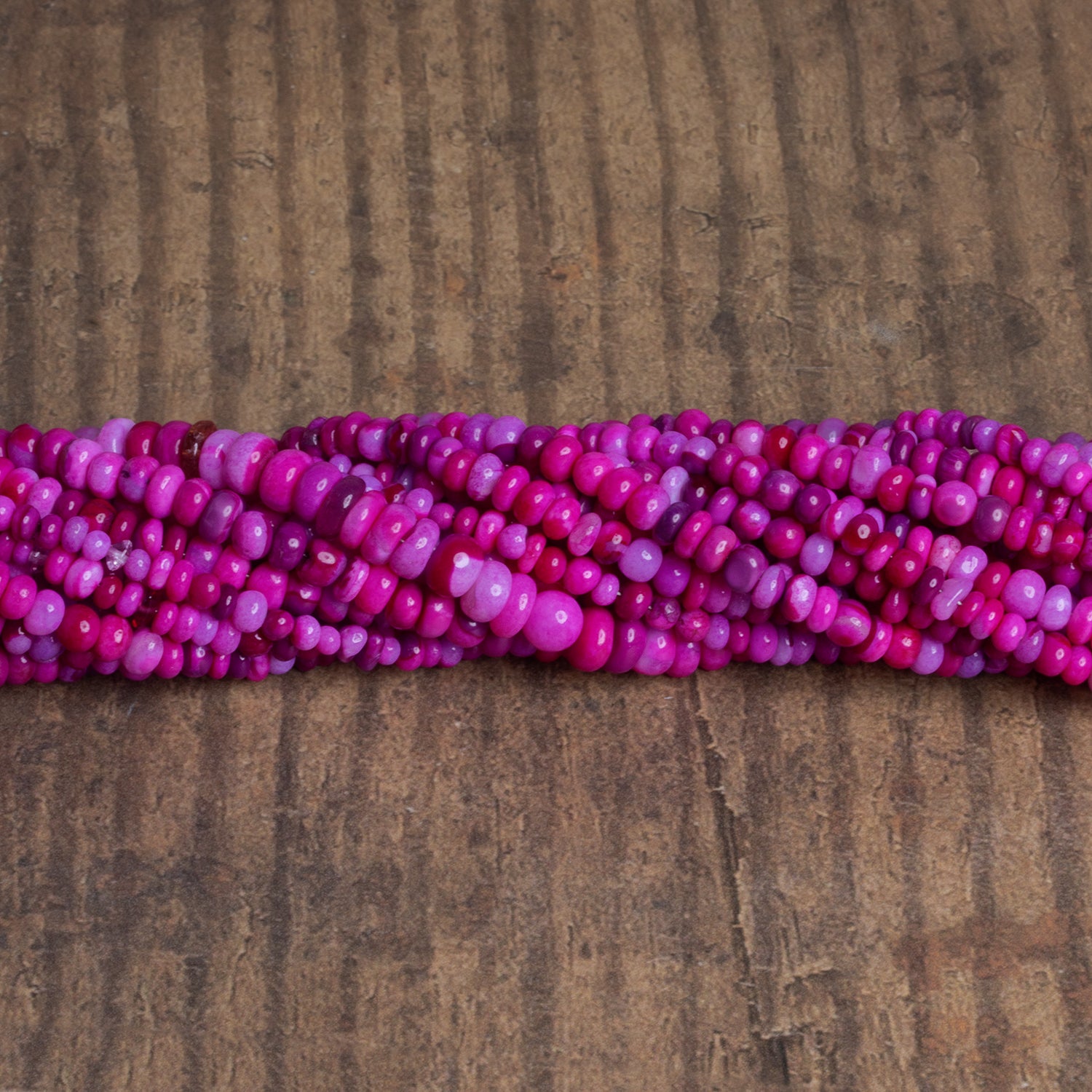4.5-6mm Orchid Opal Plain Rondelles 16 inch 120 beads - The Bead Traders