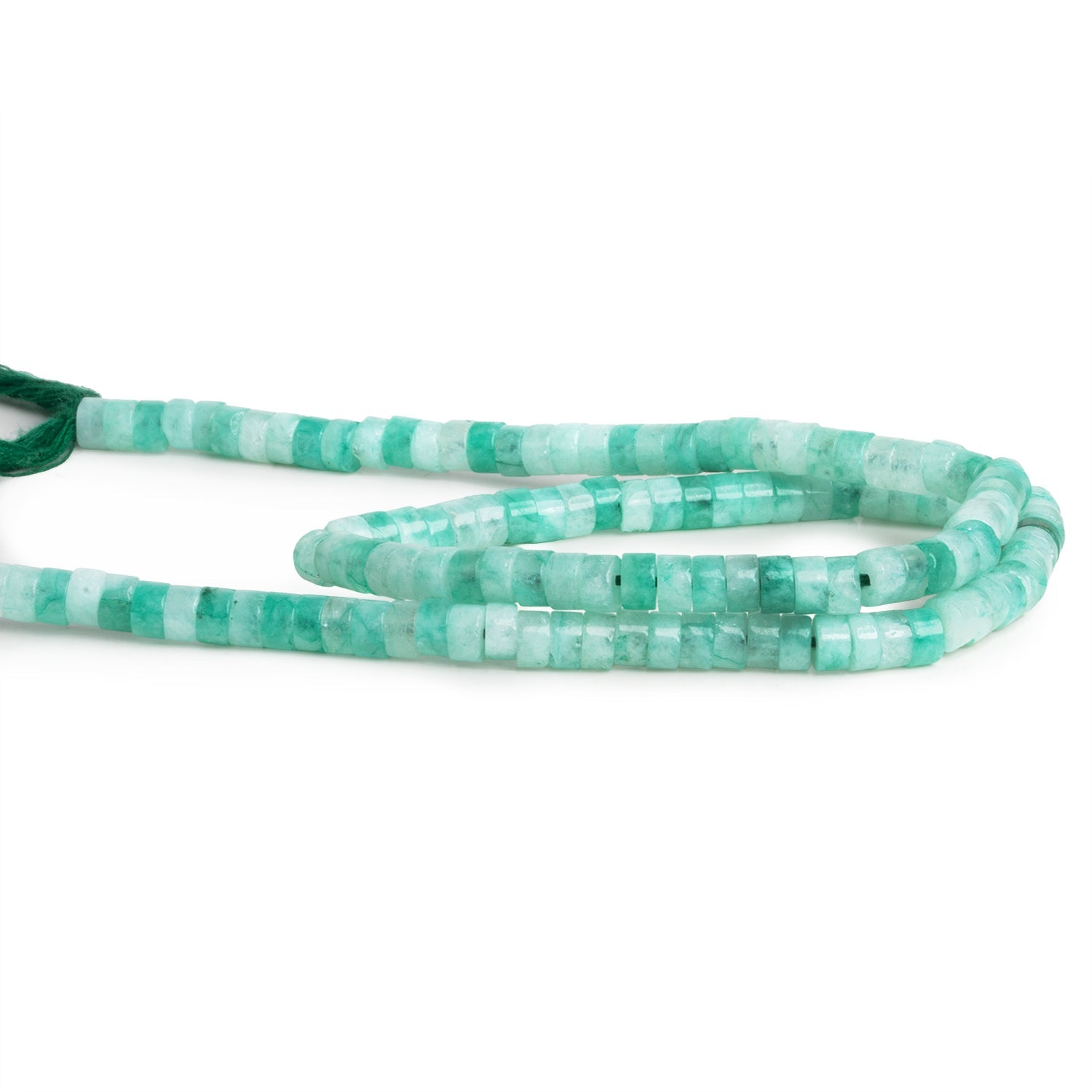 4mm Amazonite Heishis 12 inch 110 Beads - The Bead Traders