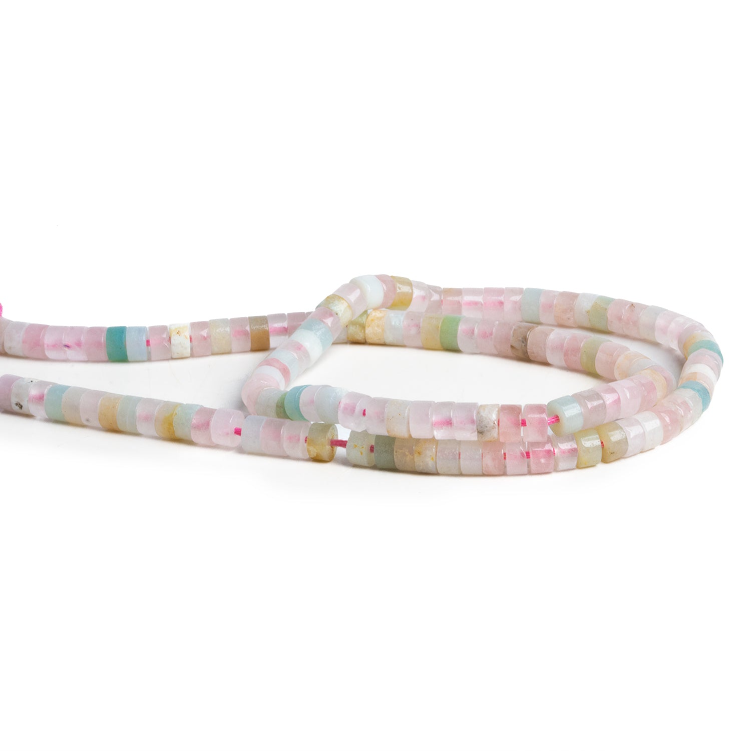 4mm Beryl Heishis 12 inch 110 Beads - The Bead Traders