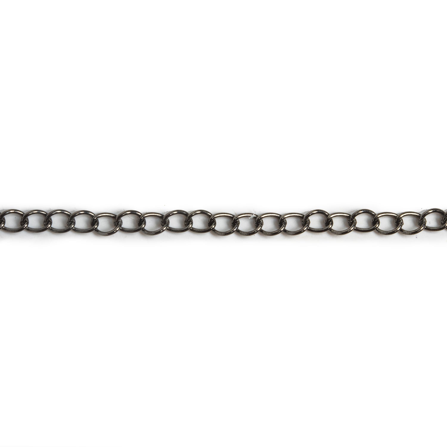 4x3mm Black Gold plated Oval Curb Link Chain 3 Feet - The Bead Traders