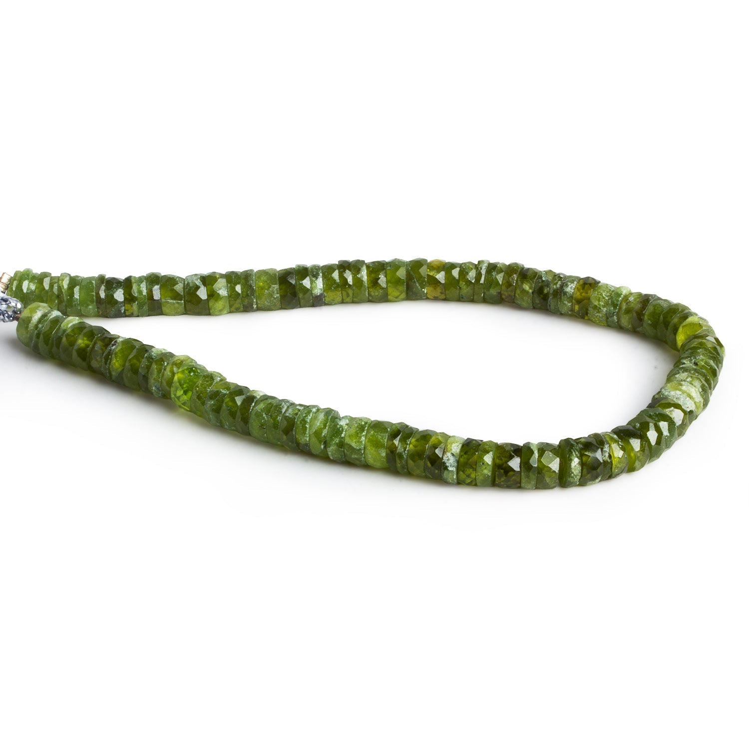 5 - 6mm Idocrase Heishis 8 inch 90 beads - The Bead Traders