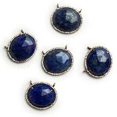 Bezeled Gemstone Pendants And Connectors