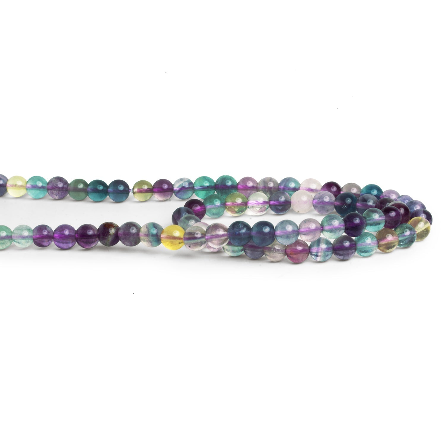 5.5mm Fluorite Plain Rounds 15 inch 70 beads - The Bead Traders