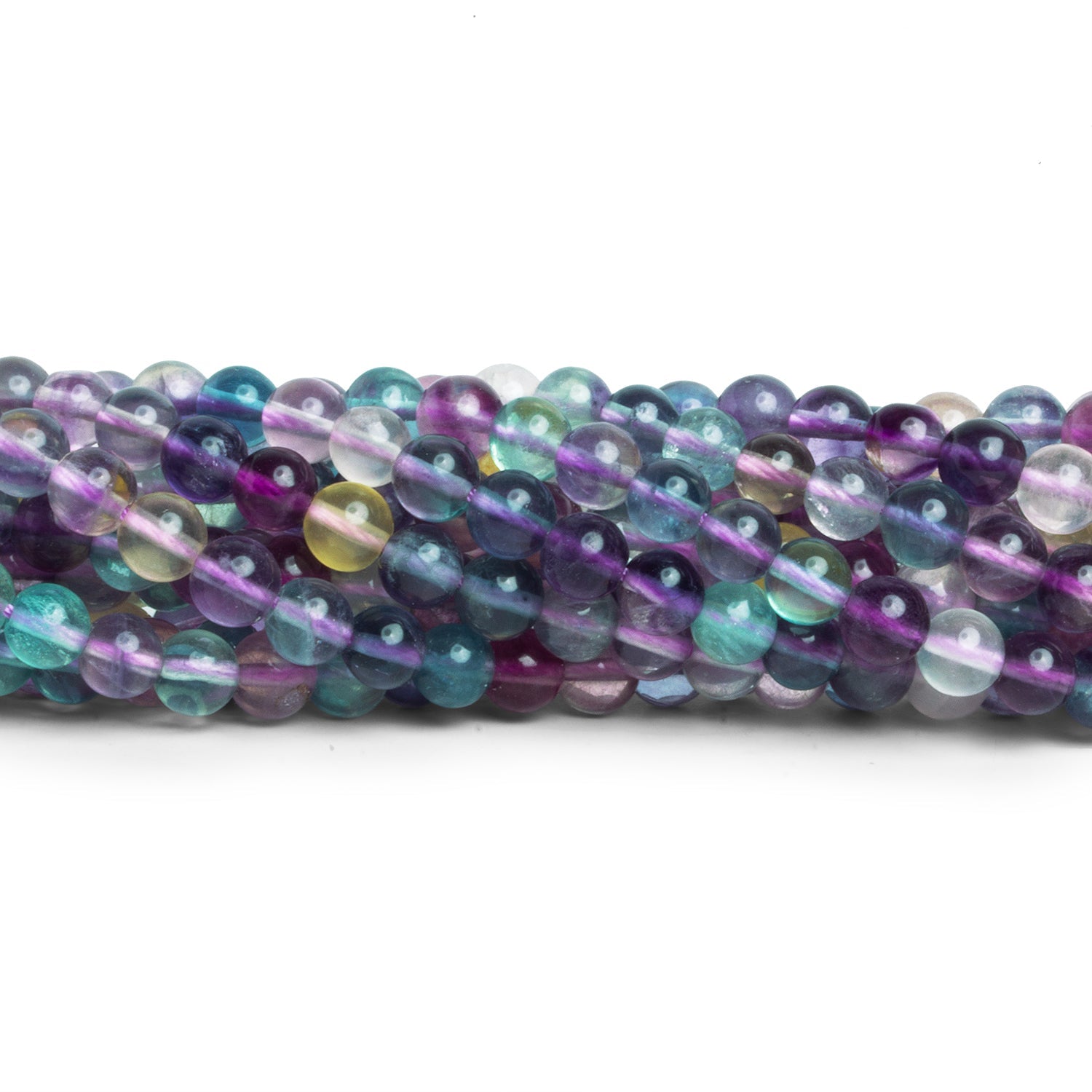 5.5mm Fluorite Plain Rounds 15 inch 70 beads - The Bead Traders