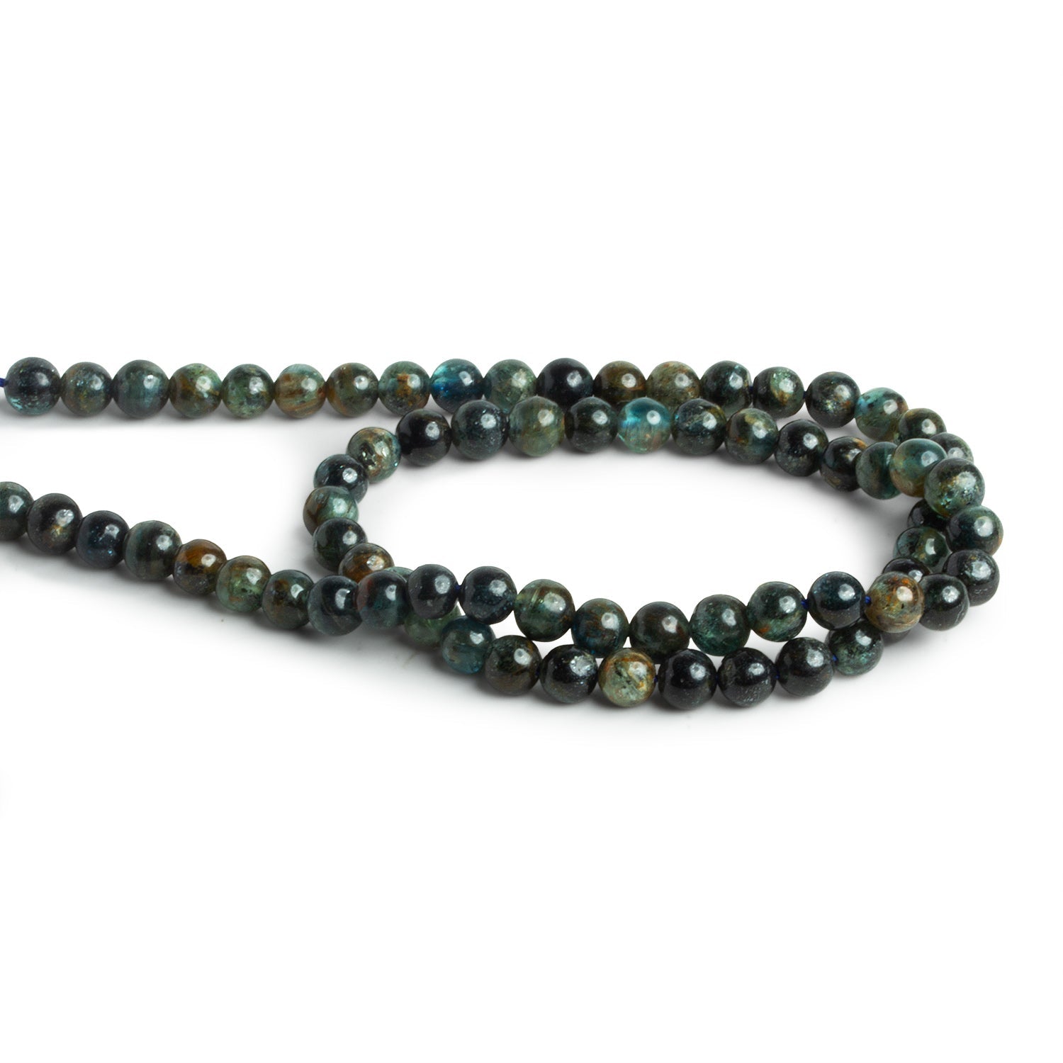 5.5mm Kyanite Plain Rounds 15 inch 70 beads - The Bead Traders