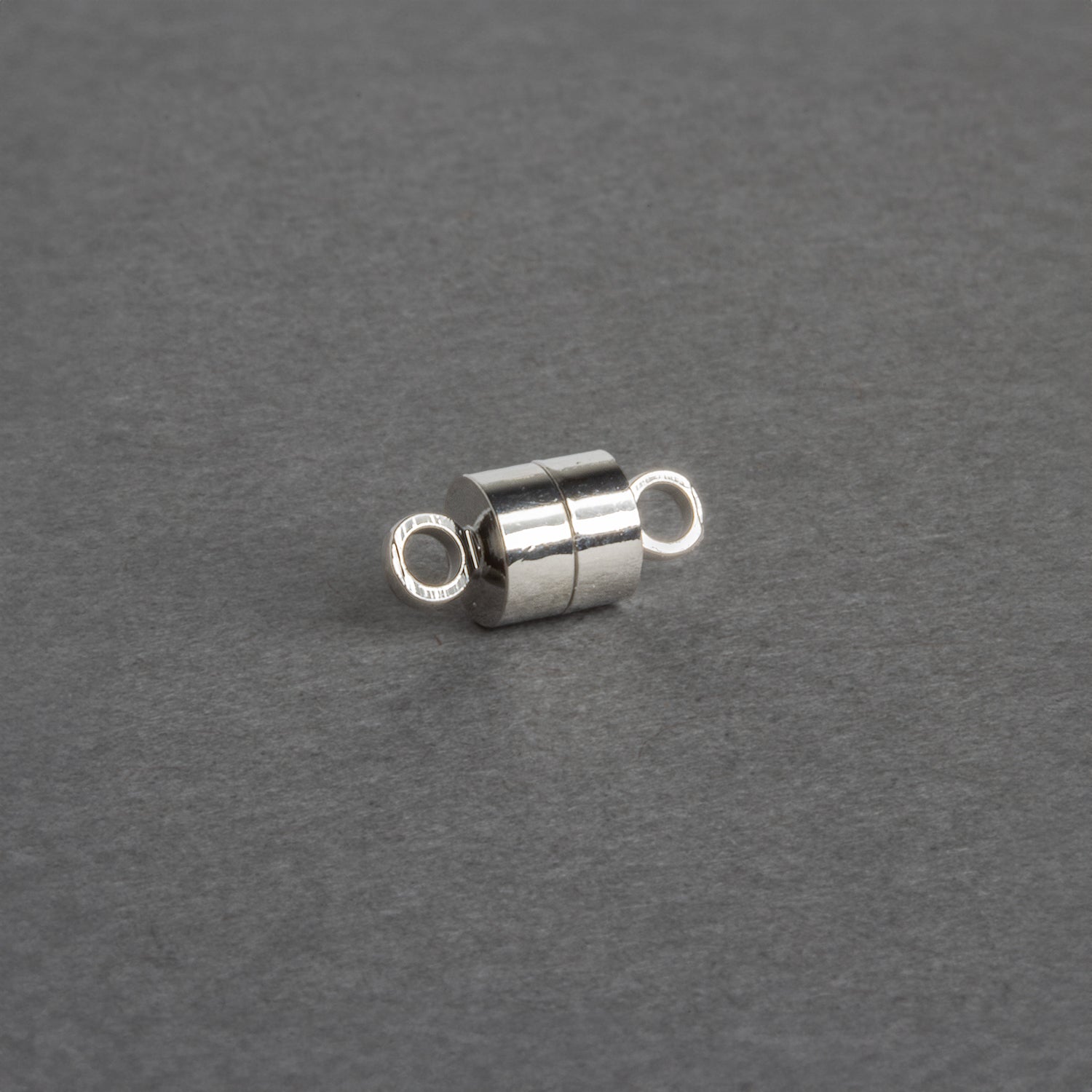 5mm Silver Rhodium Tone Cylinder Magnetic Clasps - Set of 5 - The Bead Traders