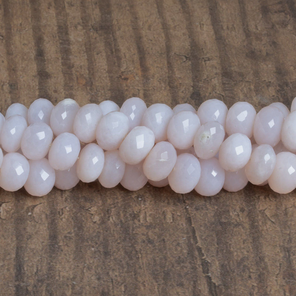 6-11mm Lavender Chalcedony Faceted Rondelles 18 inch 75 beads - The Bead Traders