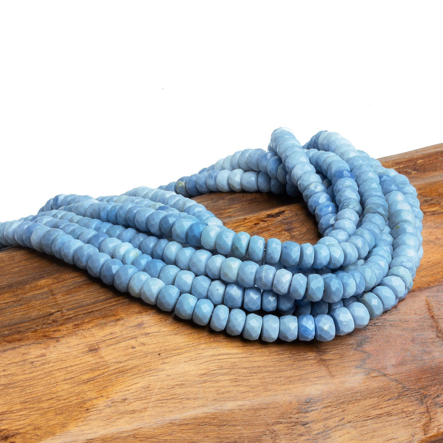 6 - 7mm Denim Opal Faceted Rondelle Beads 16 inch 90 beads - The Bead Traders