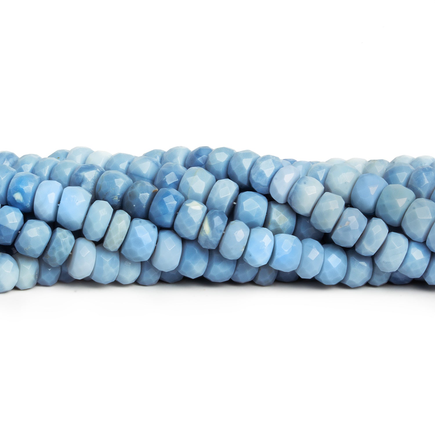 6 - 7mm Denim Opal Faceted Rondelle Beads 16 inch 90 beads - The Bead Traders