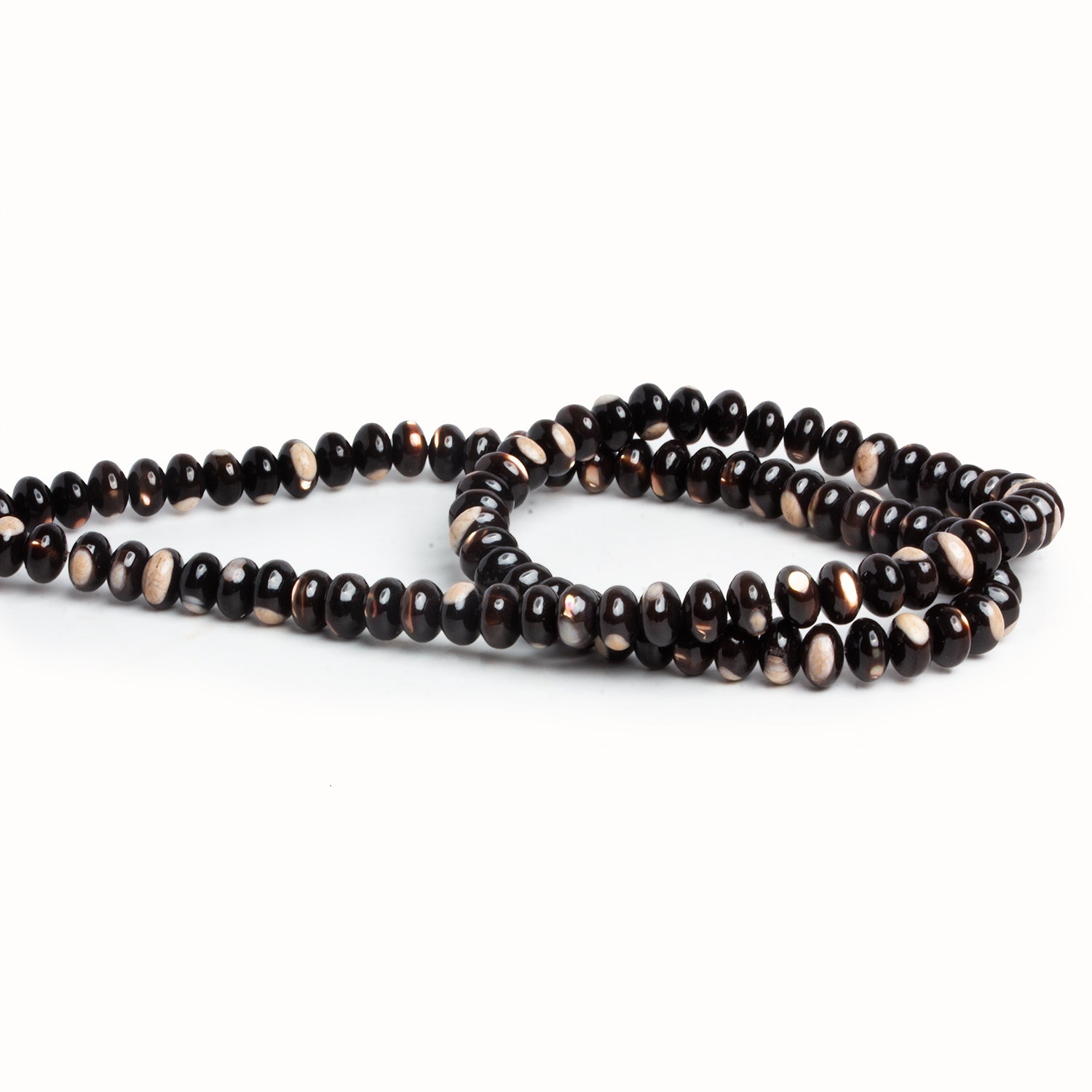 6mm Brown Shell Plain Rondelles 16 inch 100 beads - The Bead Traders