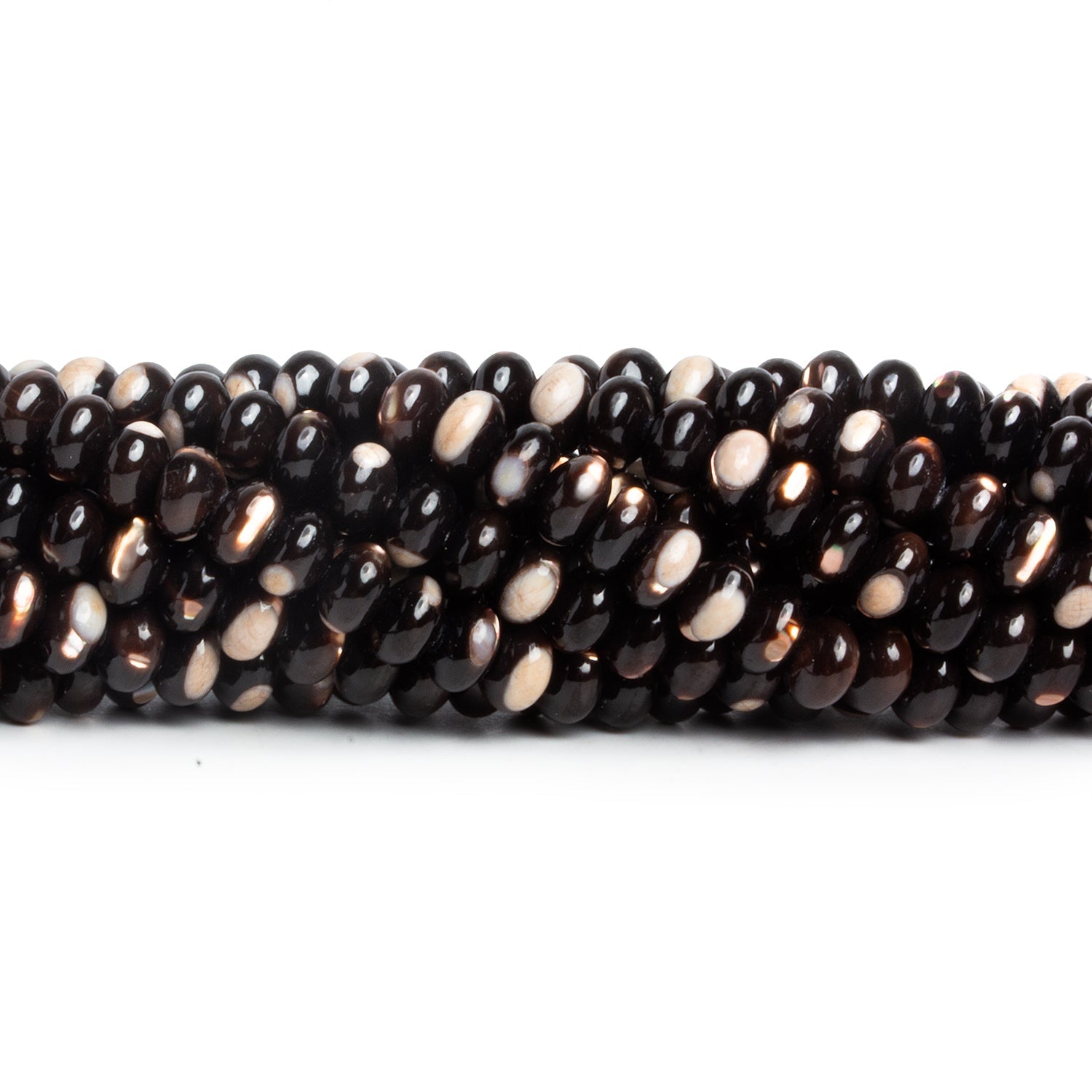 6mm Brown Shell Plain Rondelles 16 inch 100 beads - The Bead Traders