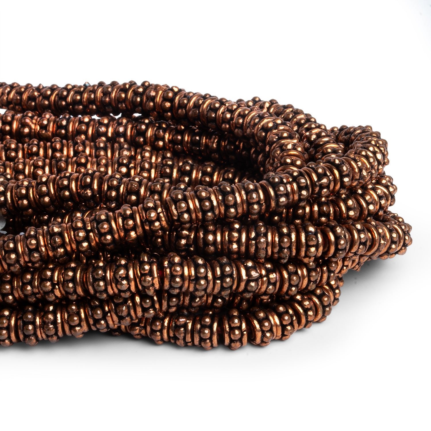 6mm Copper Spacers - Lot of 10 Strands - The Bead Traders