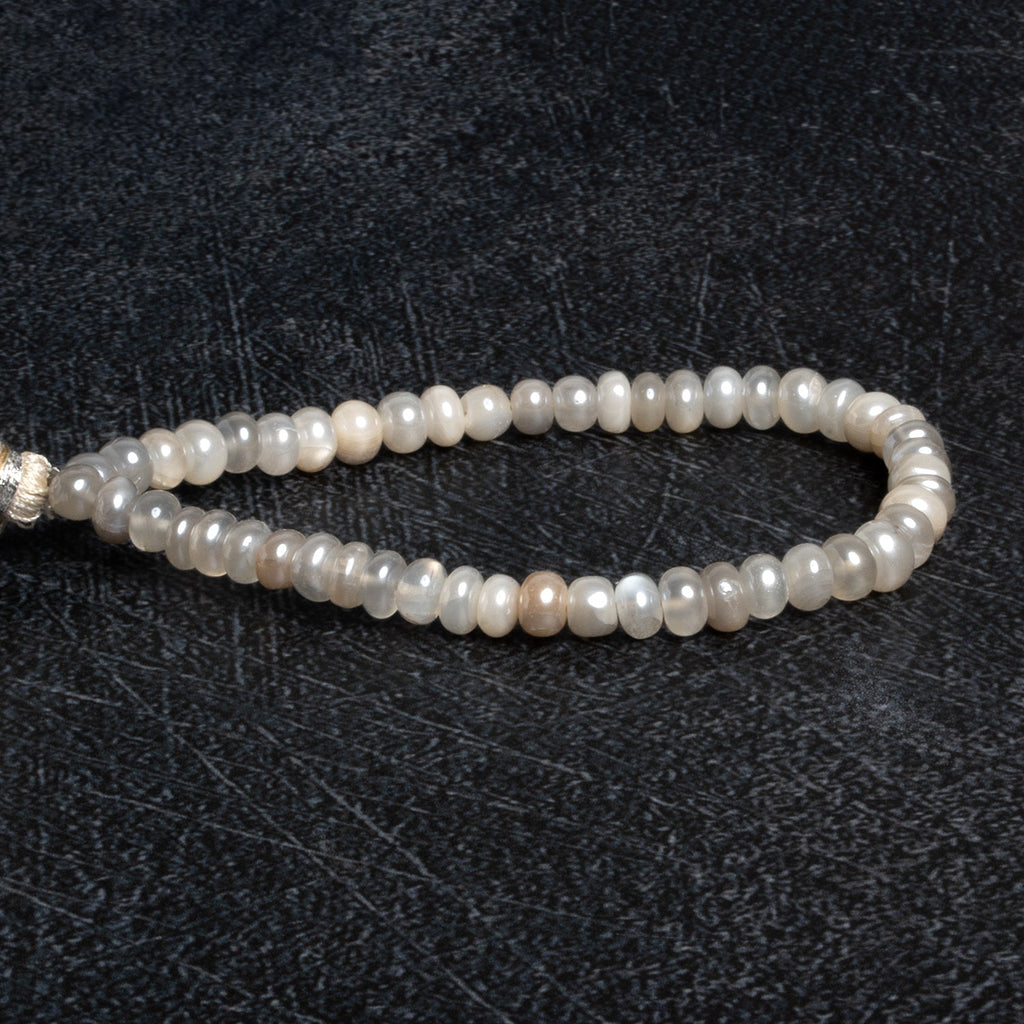 6mm Mystic Moonstone Plain Rondelles 8 inch 45 beads - The Bead Traders