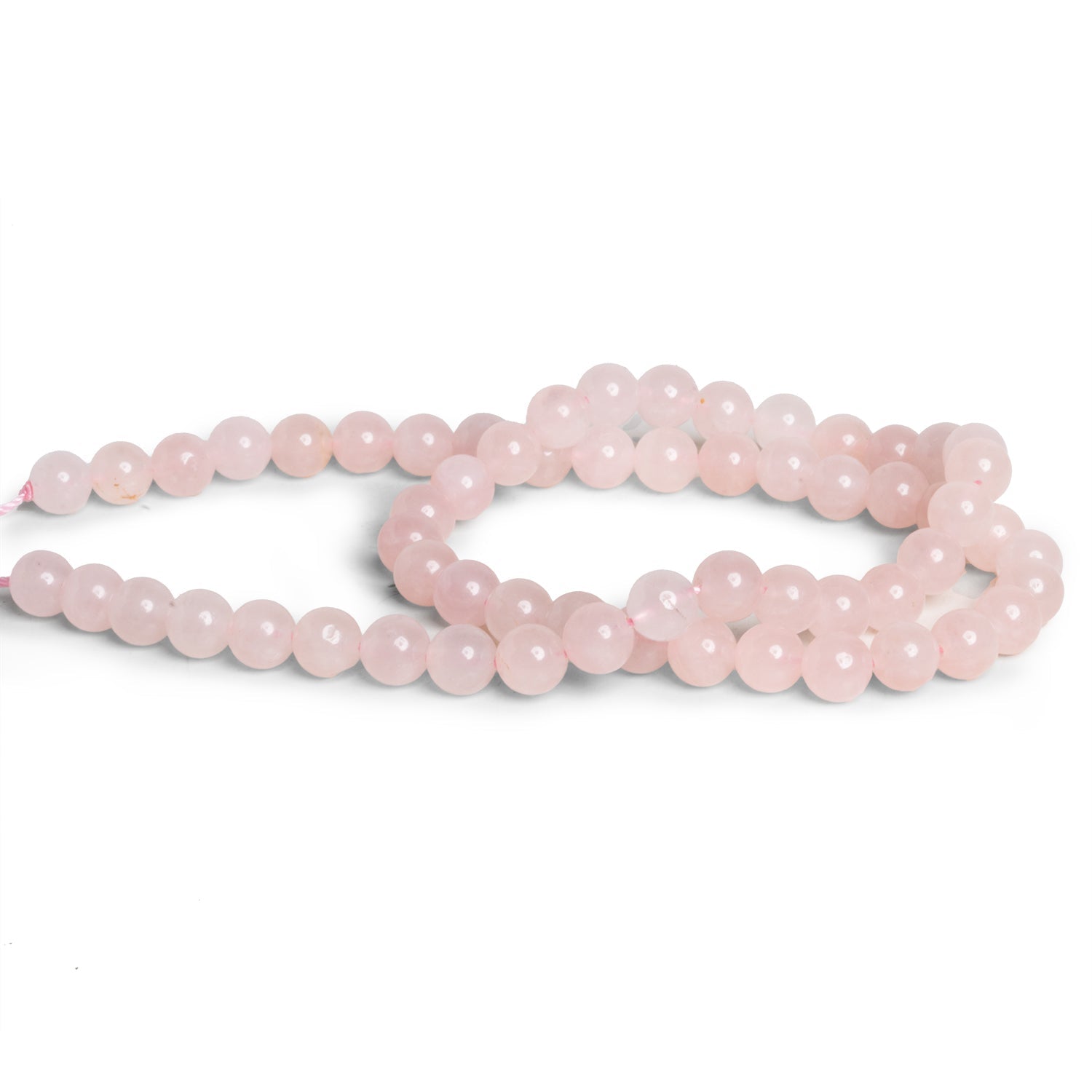 6mm Rose Quartz Plain Rounds 15 inch 60 beads - The Bead Traders