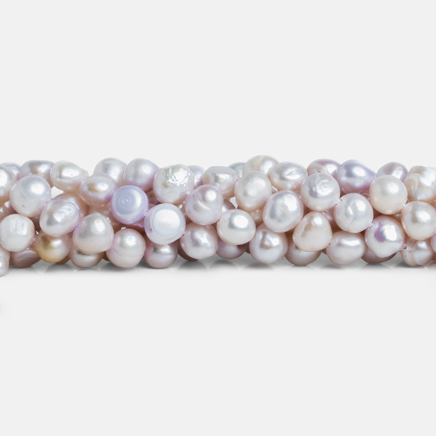 6mm Soft Pink Baroque Pearls 15 inch 73 beads - The Bead Traders