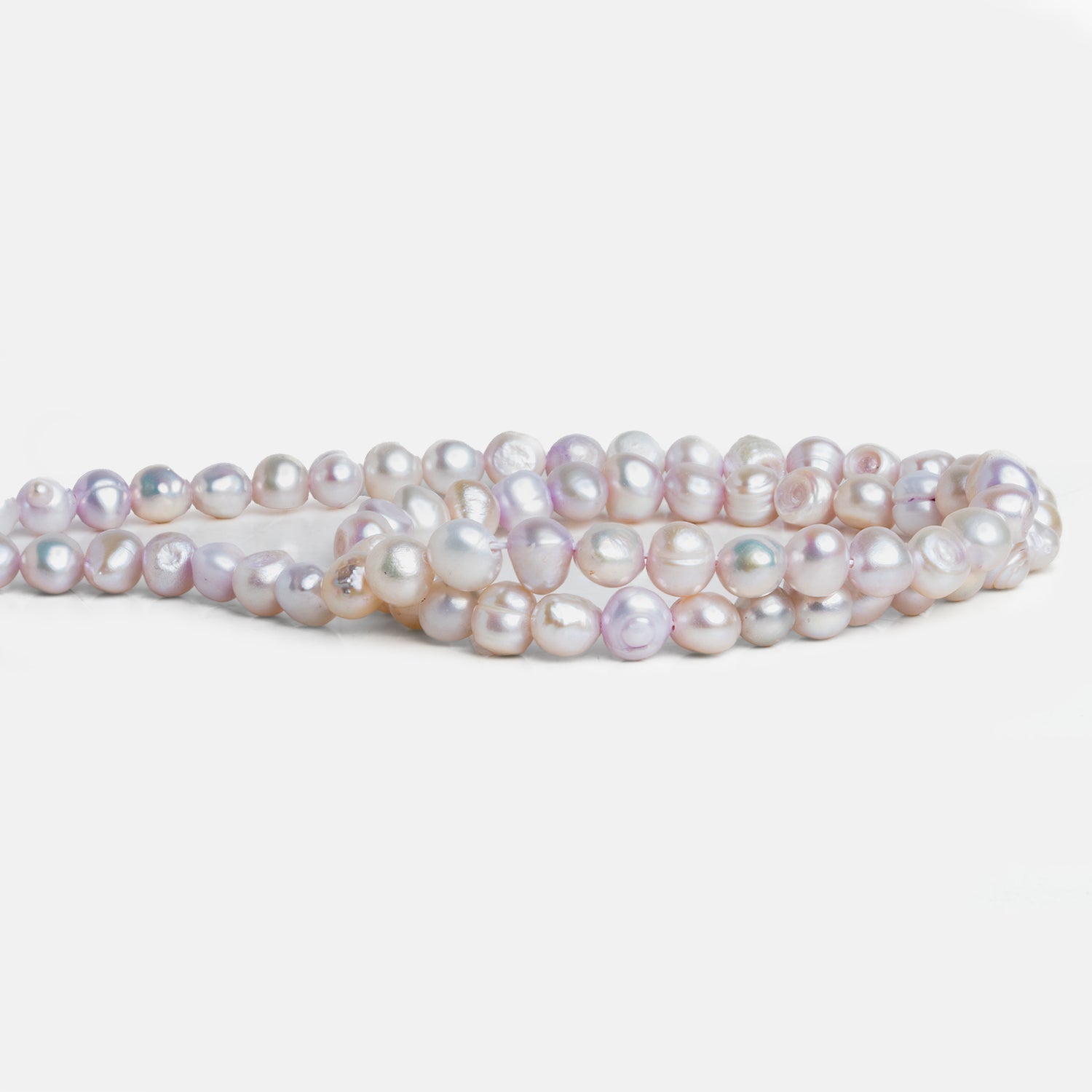 6mm Soft Pink Baroque Pearls 15 inch 73 beads - The Bead Traders