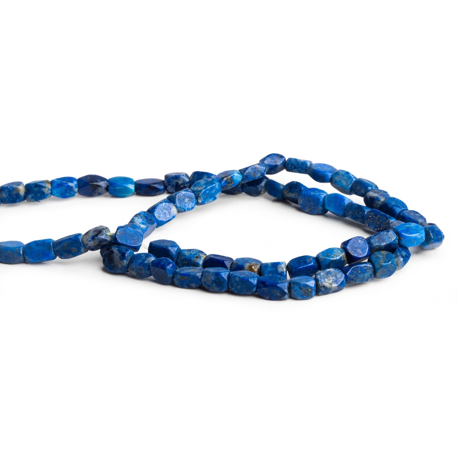 6x4mm Lapis Lazuli Cornerless Rectangles 15 inch 61 beads - The Bead Traders