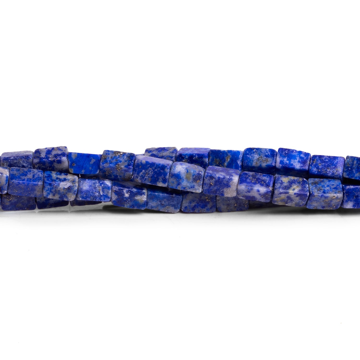 6x4mm Lapis Lazuli Plain Rectangles 15 inch 65 beads - The Bead Traders