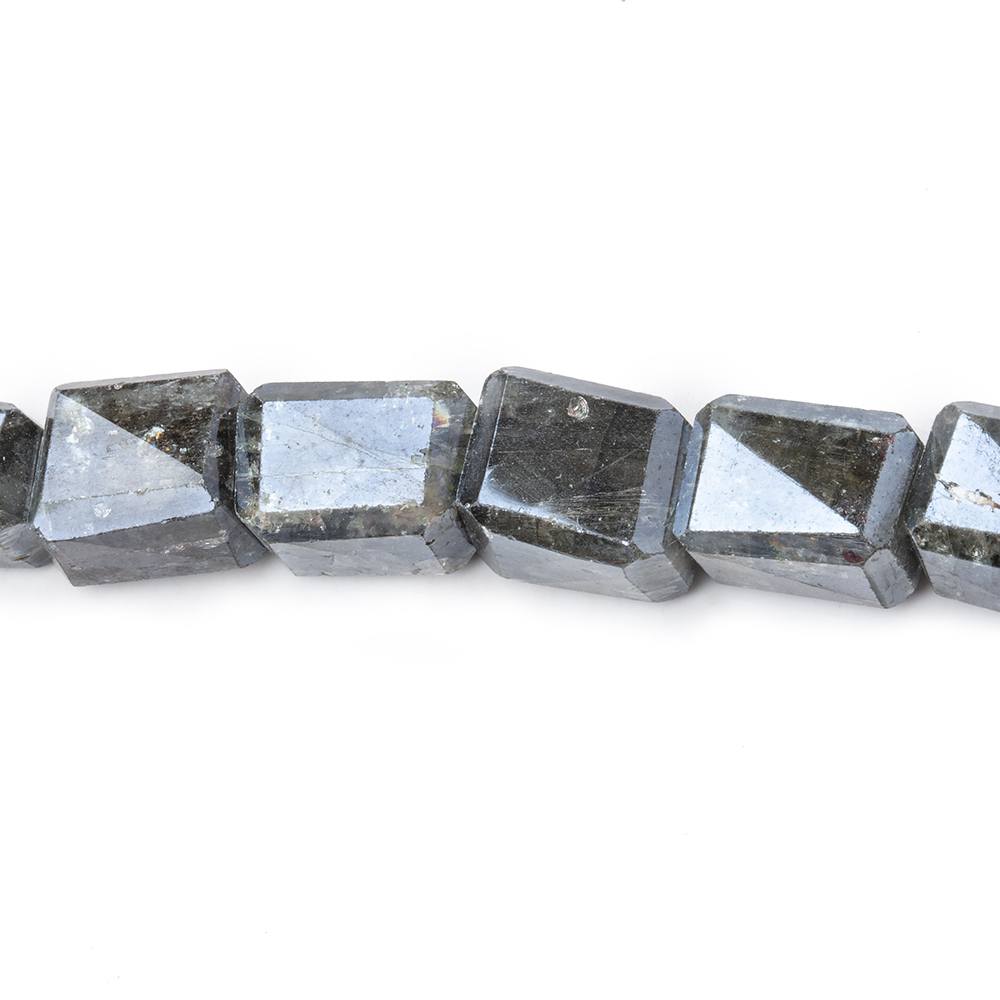 7 - 11mm Mystic Moss Aquamarine Faceted Nuggets 8 inch 20 beads - The Bead Traders
