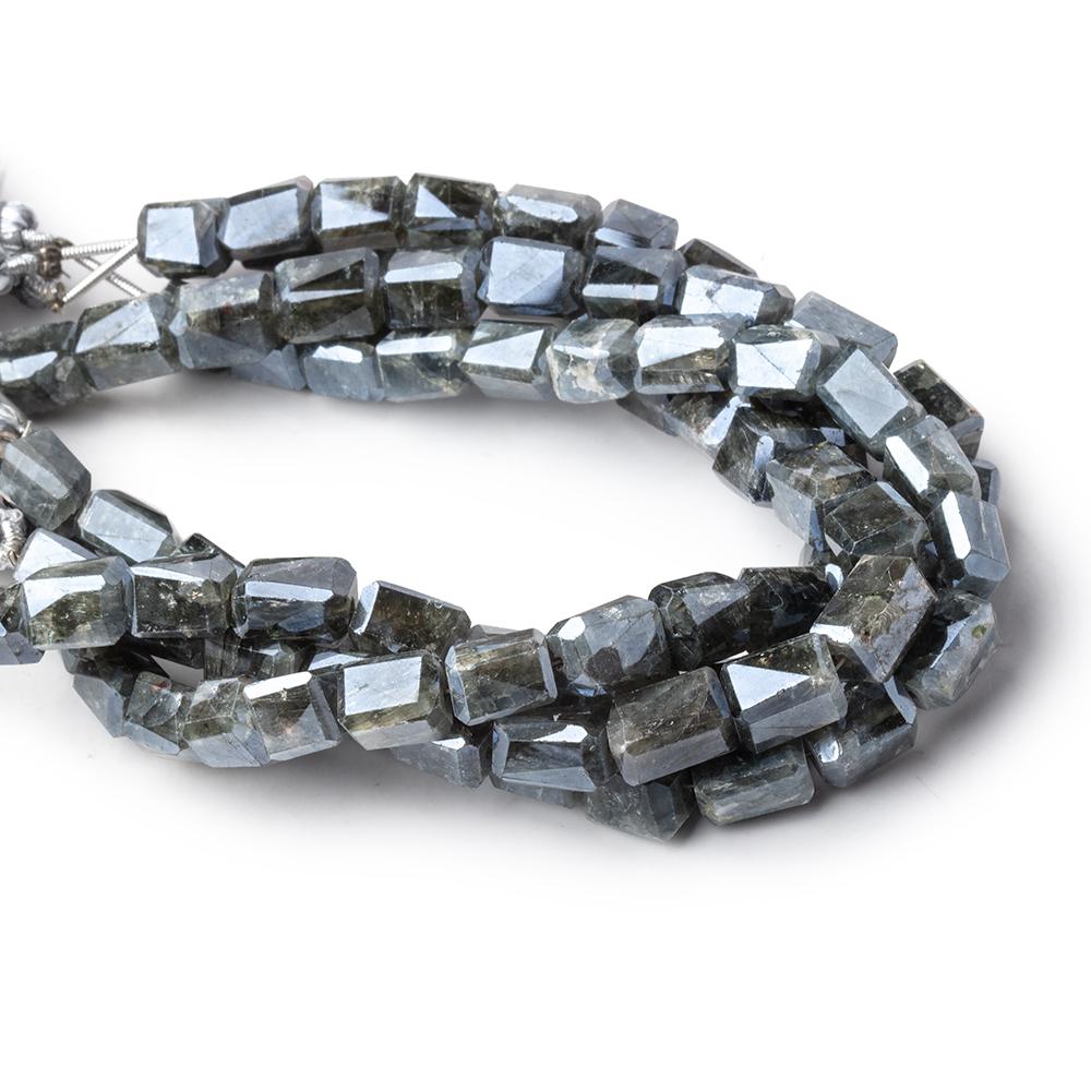 7 - 11mm Mystic Moss Aquamarine Faceted Nuggets 8 inch 20 beads - The Bead Traders
