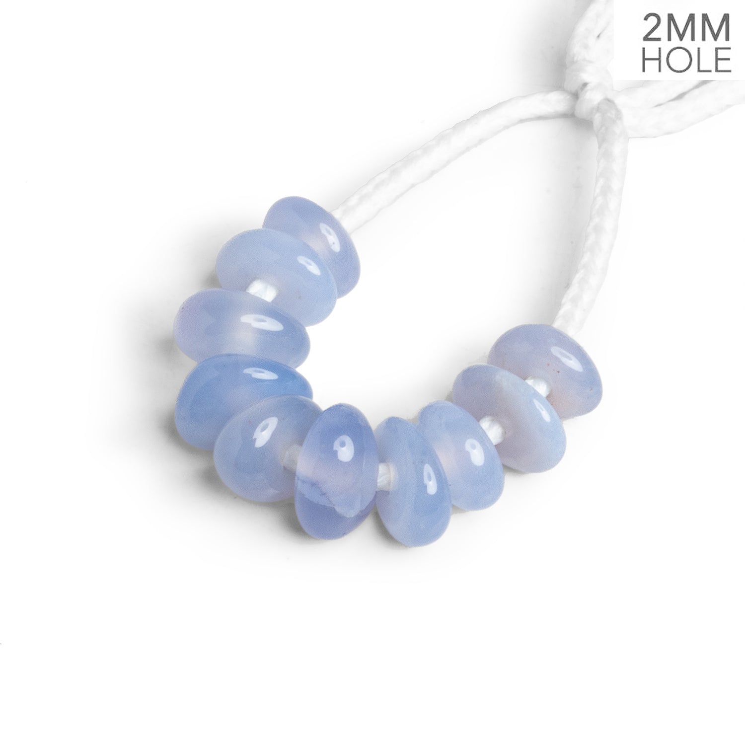 7 - 13mm Turkish Chalcedony Nuggets 2mm Large Drill Hole 10 Beads - The Bead Traders
