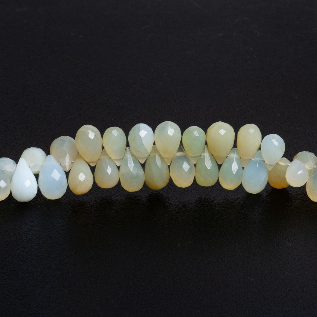 7x4mm Blue Peruvian Opal Teardrops 5 inch 57 beads - The Bead Traders