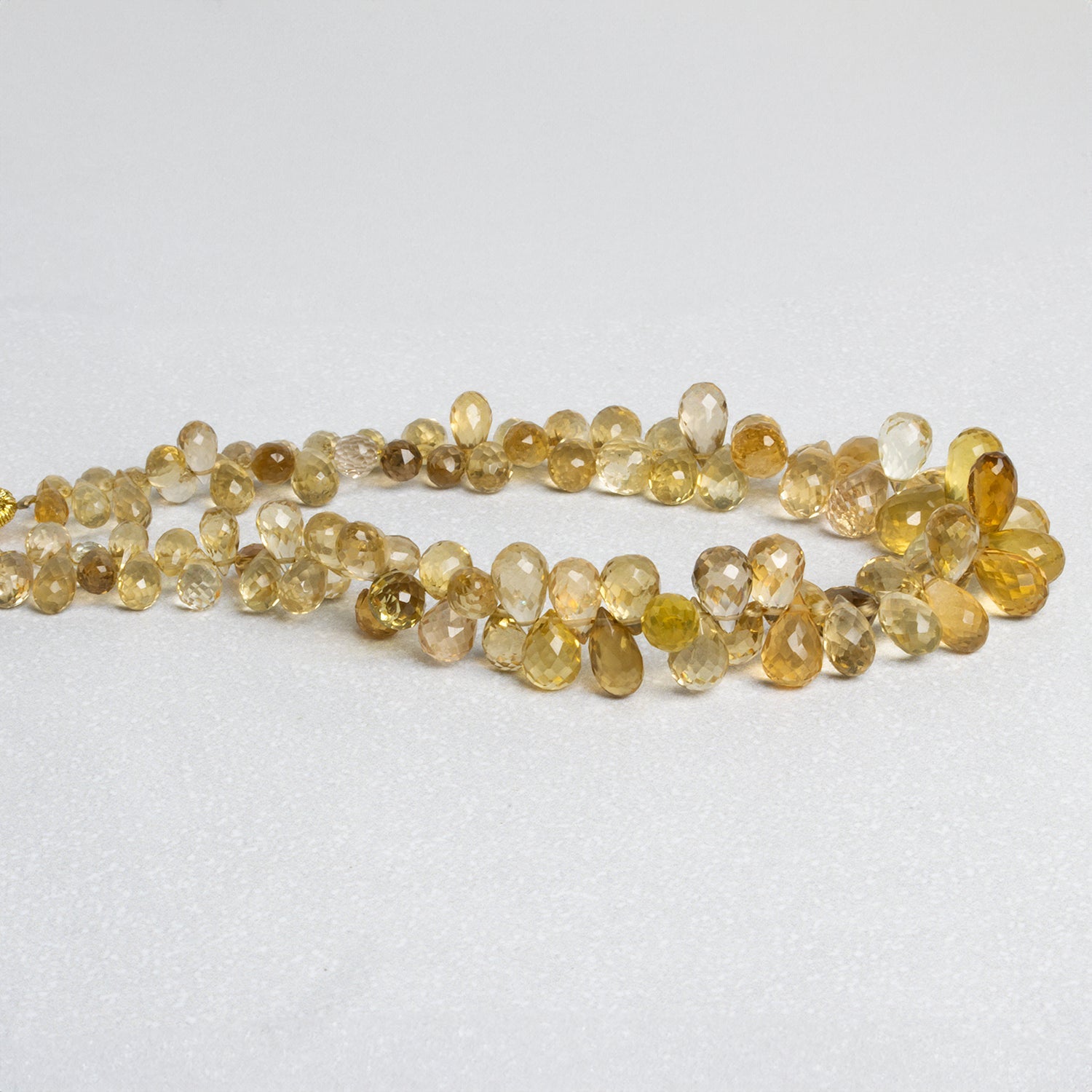 7x4mm Citrine Faceted Teardrops 8 inch 87 beads - The Bead Traders