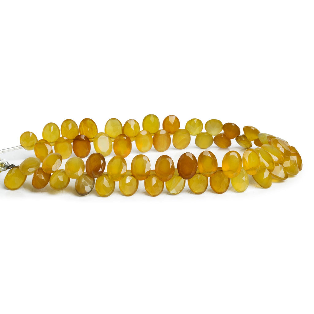 7x6mm Honey Chalcedony Faceted Ovals 8 inch 55 beads - The Bead Traders