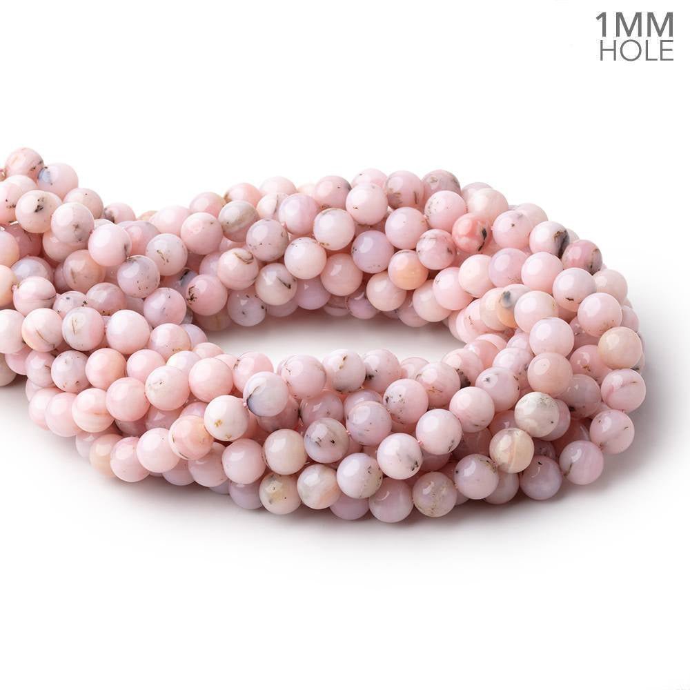 8mm Pink Peruvian Opal Plain Rounds 15 inch 48 beads - The Bead Traders