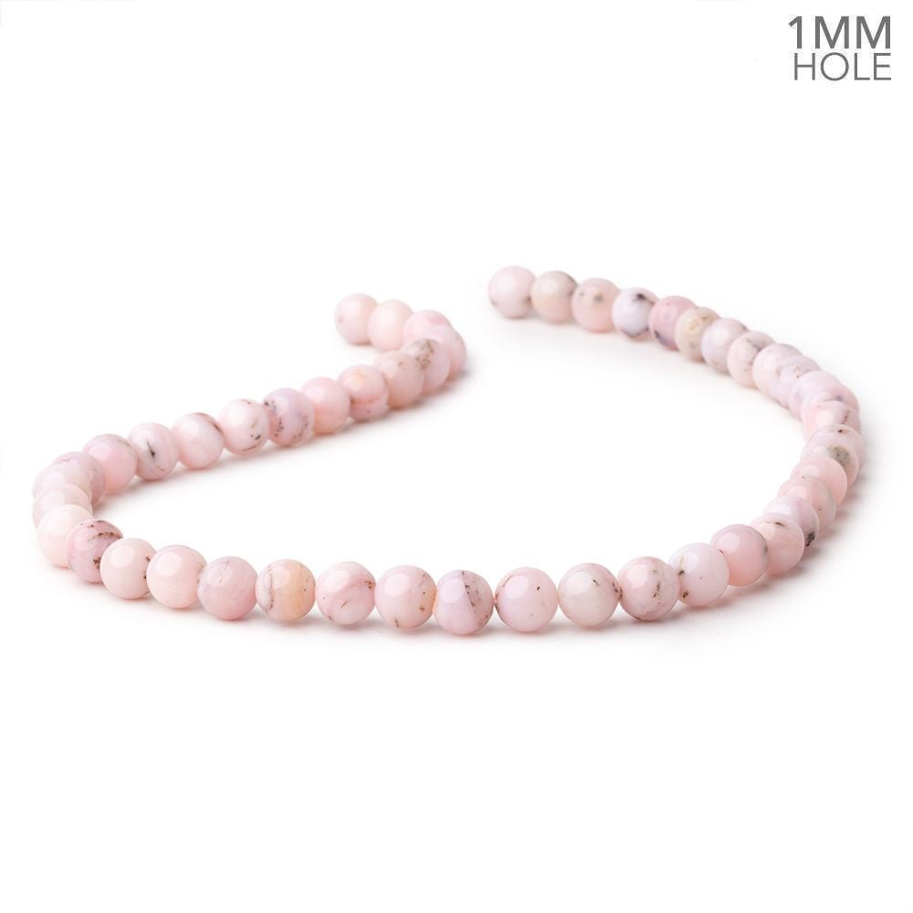8mm Pink Peruvian Opal Plain Rounds 15 inch 48 beads - The Bead Traders