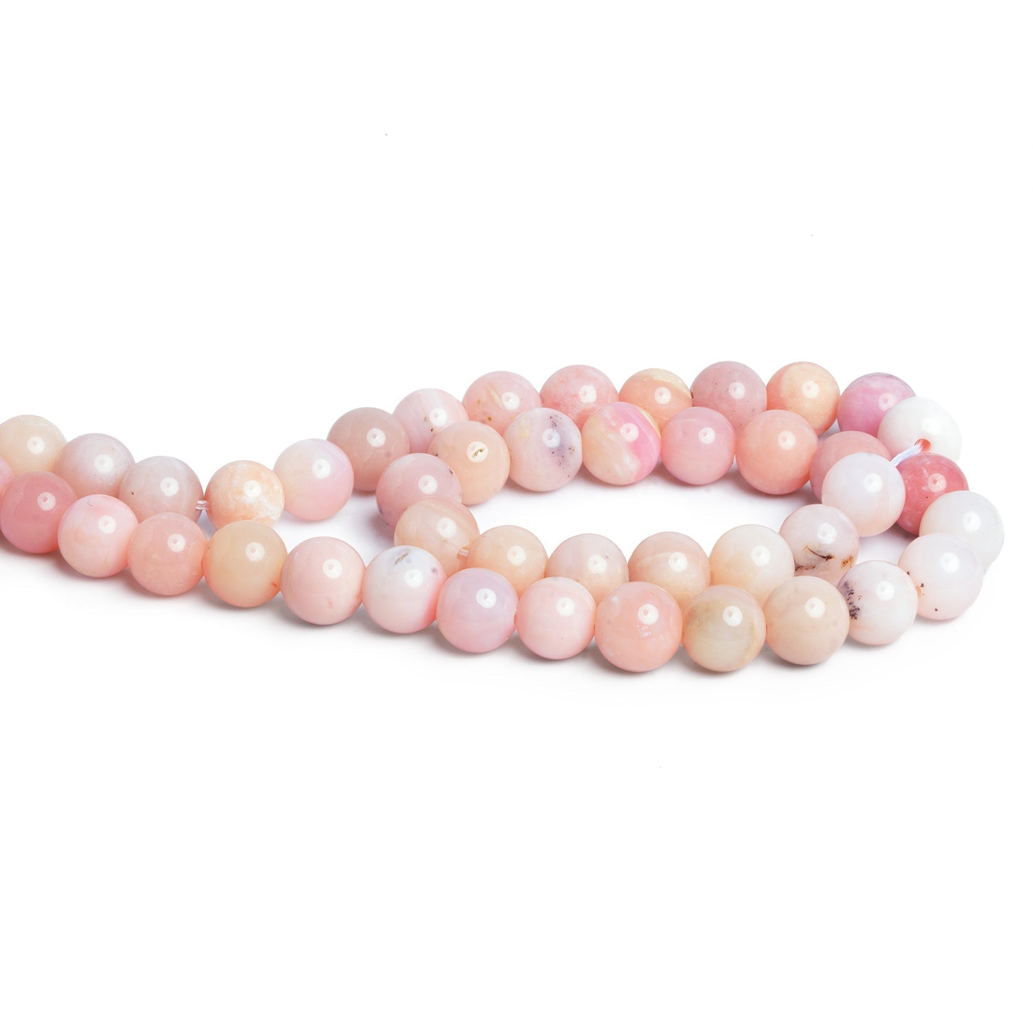 8mm Pink Peruvian Opal Rounds 14 inch 45 beads - The Bead Traders