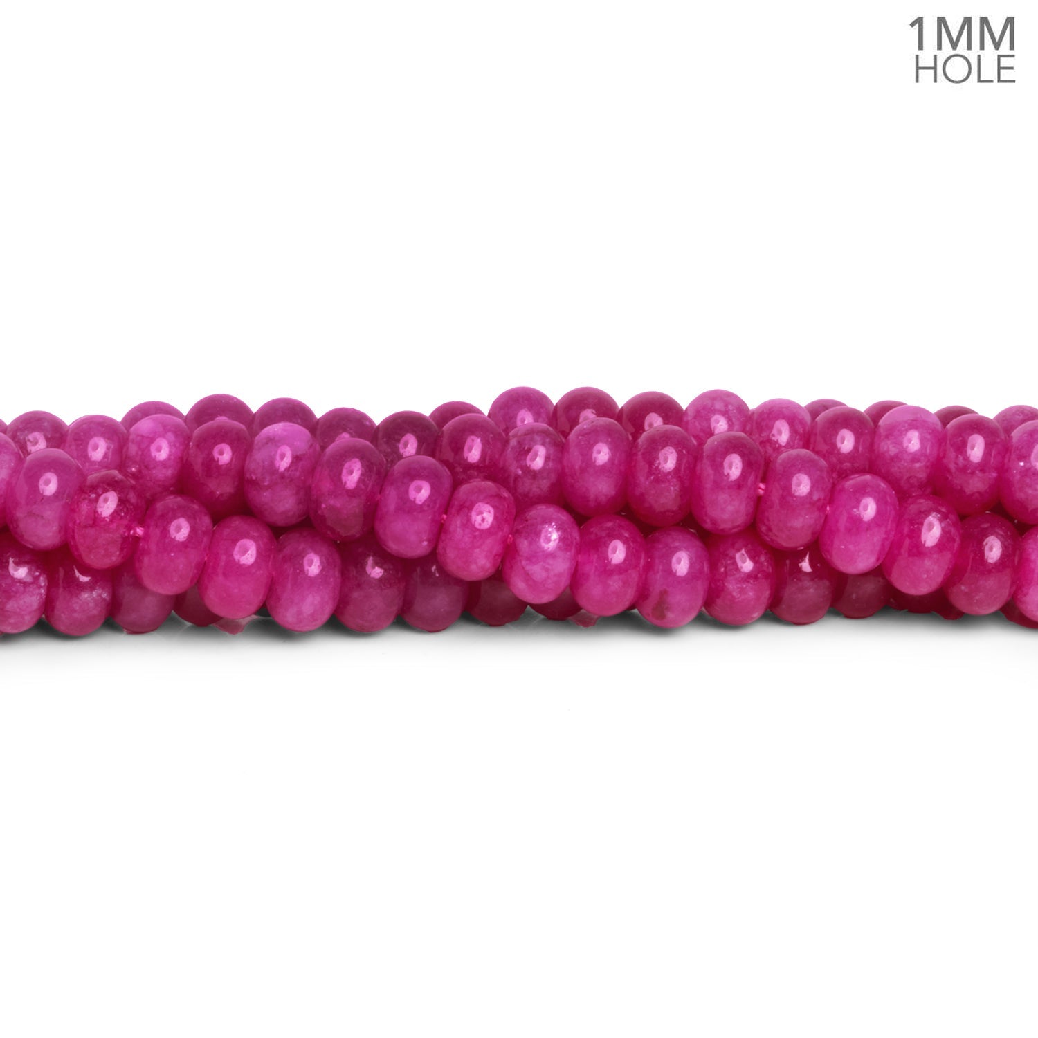 8mm Raspberry Chalcedony Large Hole Rondelles 15 inch 67 beads - The Bead Traders