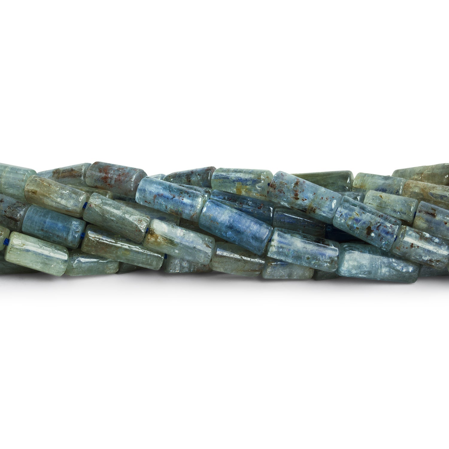 8x4mm Kyanite Tubes 14 inch 43 beads - The Bead Traders