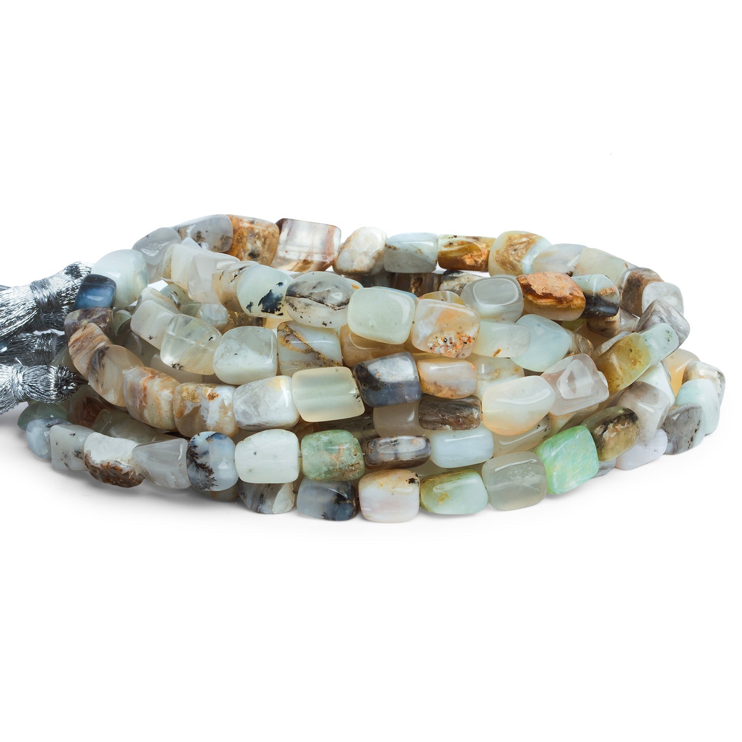 8x6mm Peruvian Opal Plain Nuggets 16 inch 48 beads - The Bead Traders