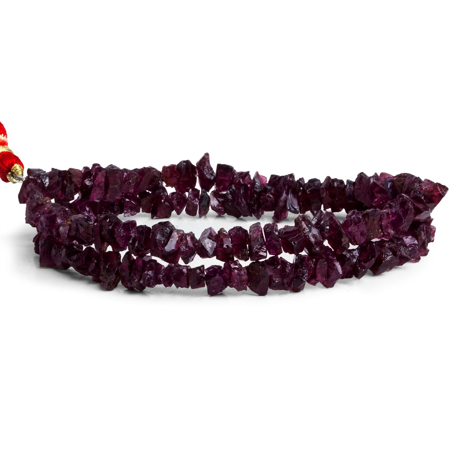 8x6mm Rhodolite Garnet Natural Crystals 15 inch 120 beads - The Bead Traders