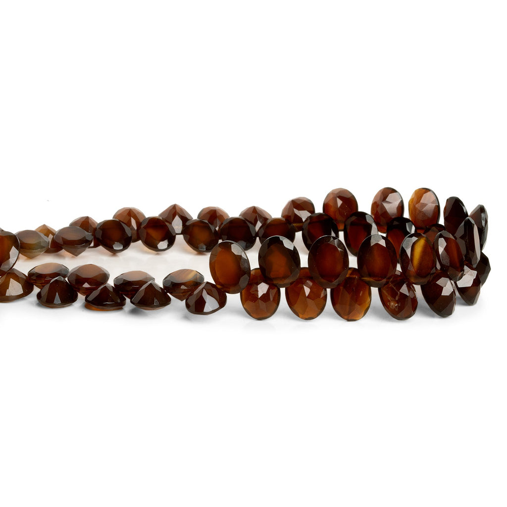 8x7mm Brown Chalcedony Faceted Ovals 8 inch 45 beads - The Bead Traders