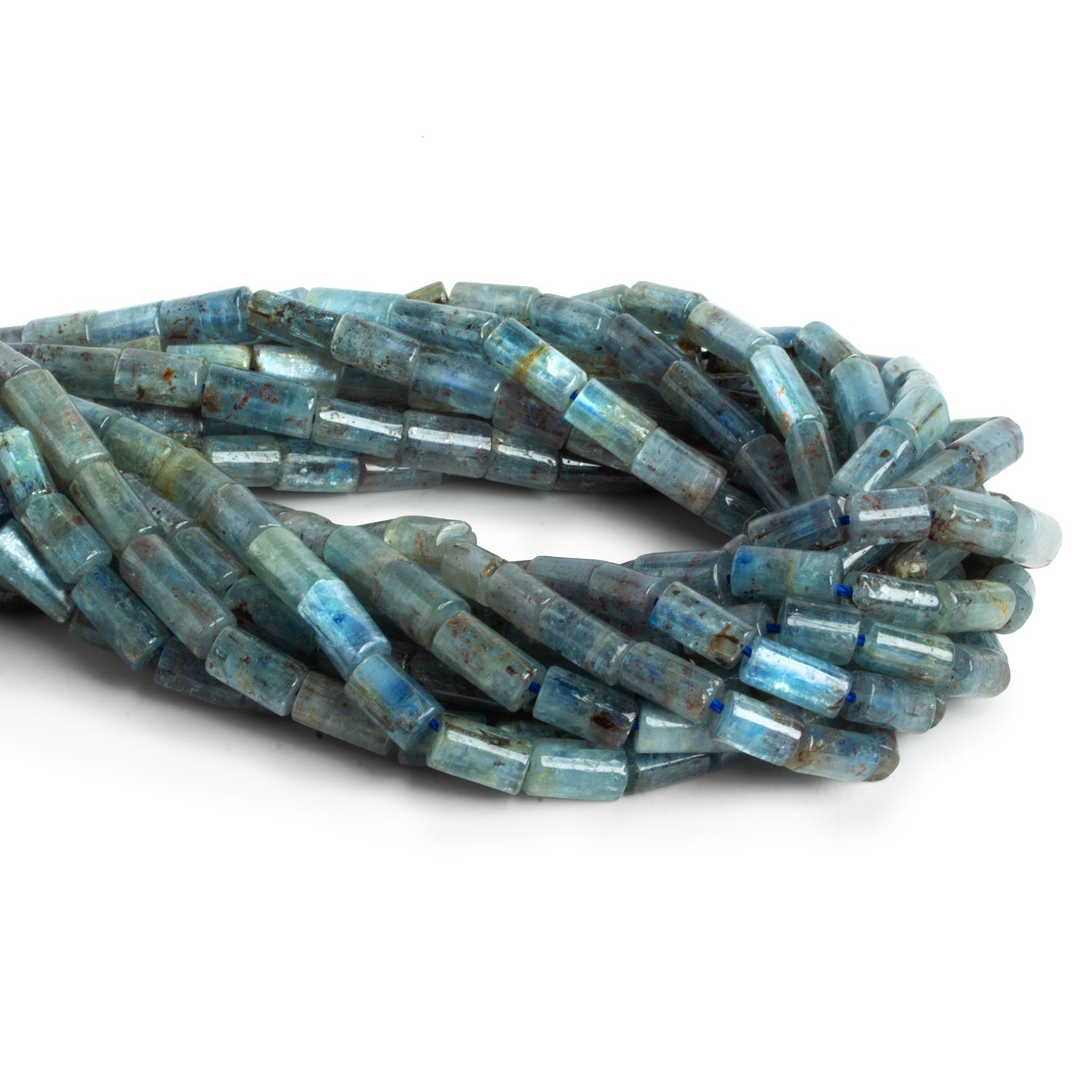 9x5mm Kyanite Tubes 15 inch 37 beads - The Bead Traders