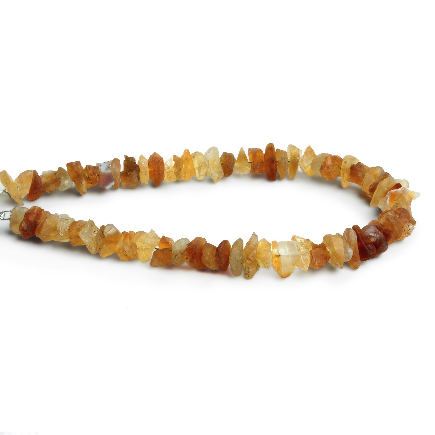 9x6mm Matte Citrine Chips 7.5 inch 68 beads - The Bead Traders